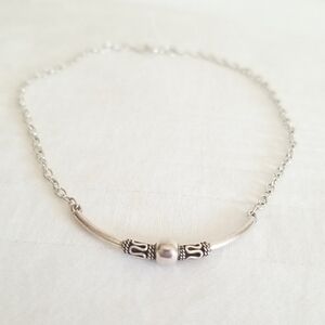 Vintage Bali Bar Sterling Silver Bracelet